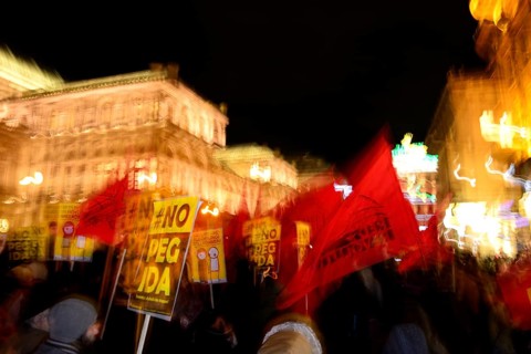 Demonstration against PEGIDA at the Opernring