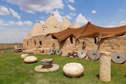 Beehive-shaped mud-brick trulli houses