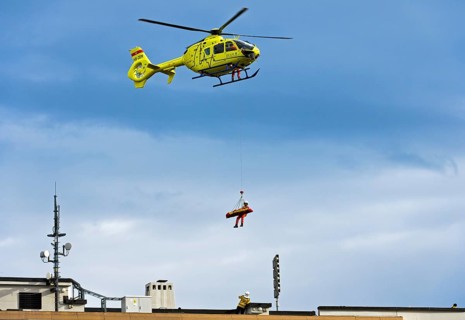 Eurocopter EC135 T2 + rescue helicopter of the Geneva University Hospital