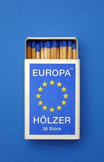 Opened matchbox with EU stars