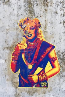 Marilyn Monroe wearing an Indian sari from the series Guess Who