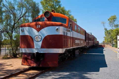 The Ghan in the Old Ghan Heritage Railway and Museum