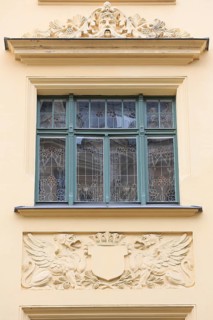 Art Nouveau facade of the house Alberta iela 12 or Albert Street 12