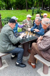 Men playing chess