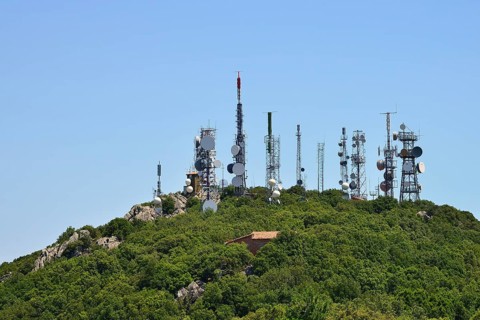 Transmitters on top of the Monte Ortobene