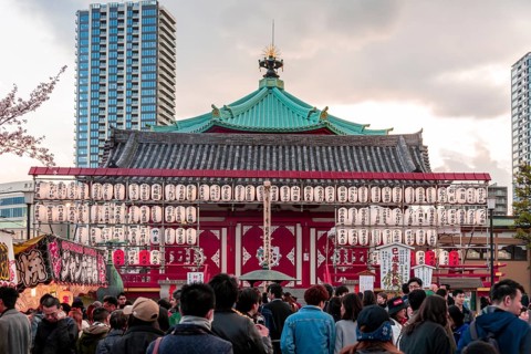 Crowd at Shinobazunoike Bentendo Temple