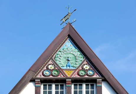 Half-timbered house with ornate facade