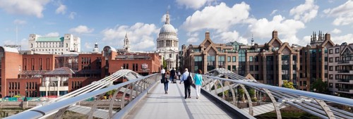 Millenium Bridge and St Paul's Cathedral