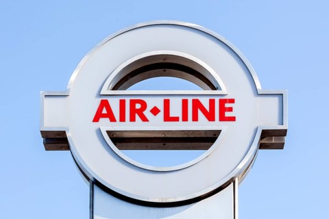 Sign of the Emirates Air Line cable car