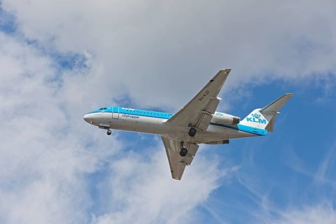 A Fokker 70 of KLM as a cityhopper