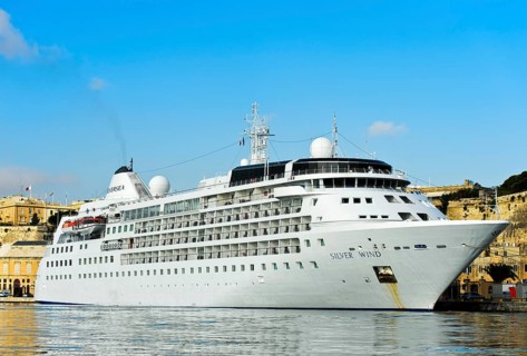 Cruise ship Silver Wind in the port of Valletta