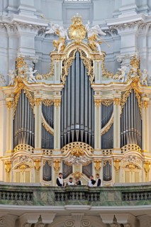 Church organ by Gottfried Silbermann in the Catholic Hofkirche