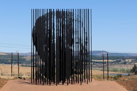 Mandela monument at the site of his arrest in 1962