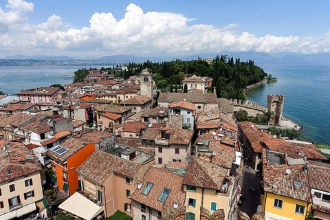 View of the Scaliger Castle on Sirmione