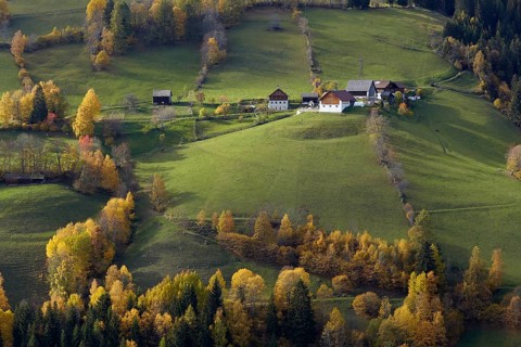 Farms in the Liesertal valley