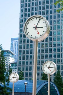 Canary Wharf clocks