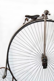 Penny-farthing made from steel