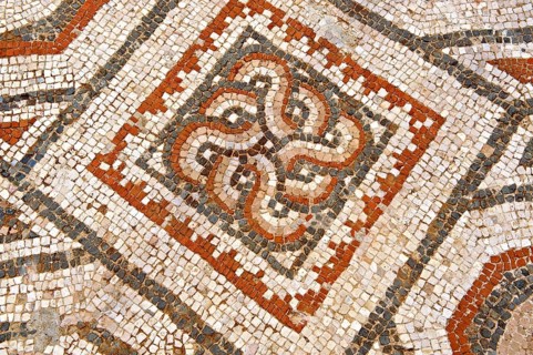 4th century geometric floor mosaic from the late Roman Jewish synagogue of Sardis