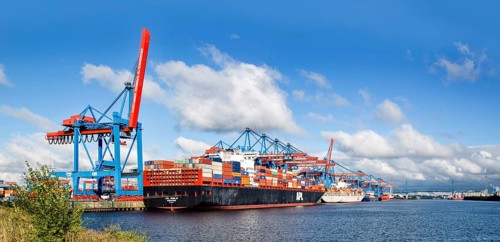 Altenwerder container terminal in the Port of Hamburg