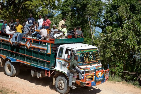 Truck used to transport people