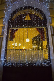 Cafe Griensteidl with Christmas lights