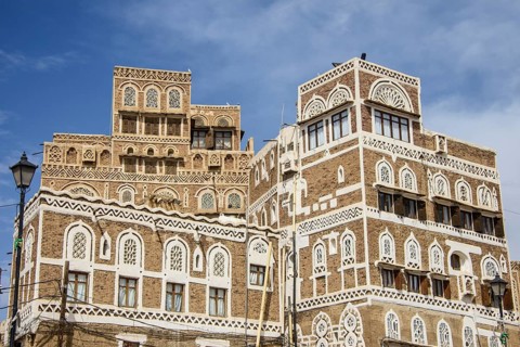 Traditional old houses in the old city of Sana'a