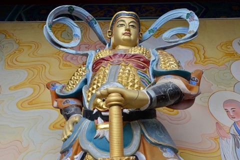 Watcher in the Buddhist Tianmenshan Temple
