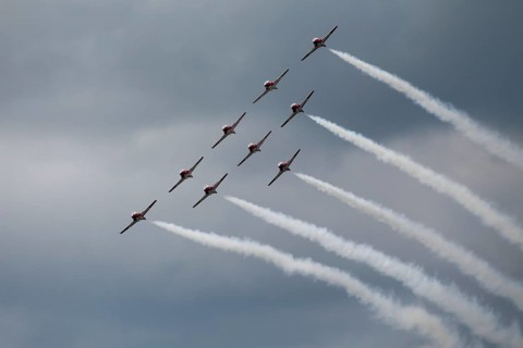The Canadian Forces Snowbirds aerobatic team air show
