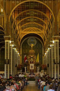 Mass in the Basilica of Nuestra Senora de los Angeles