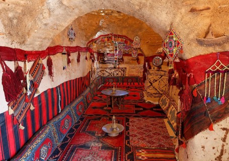 Interior of a Trullo-mud house