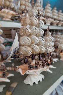 Sale of decorations made of shells