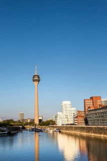 Neuer Zollhof and TV tower
