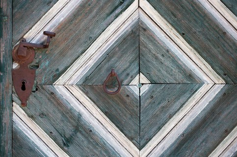 Old wooden door