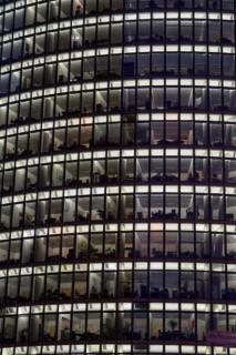 Windows of the facade of BahnTower