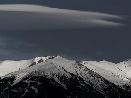 Pic du Geant with Altocumulus lenticularis cloud