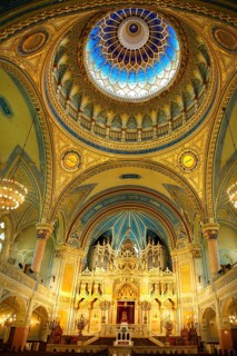 Interior of the Eclectic-style Szeged Synagogue