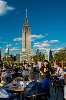 Rooftop bar and Empire State Building