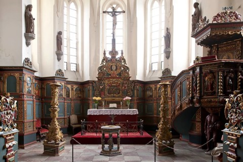 Inside the romantic Chapel at Gavno Castle