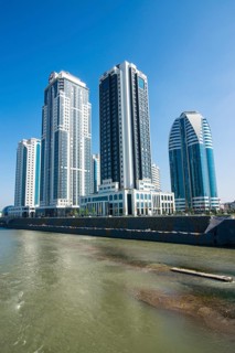 Modern business towers downtown