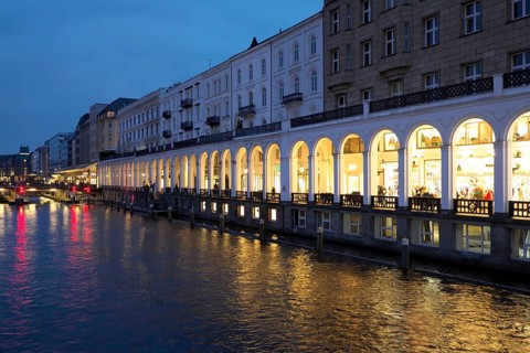 Evening at the Alster Arcades