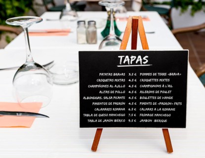 Advertising for tapas