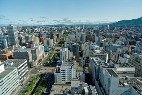 View of the city from the television tower