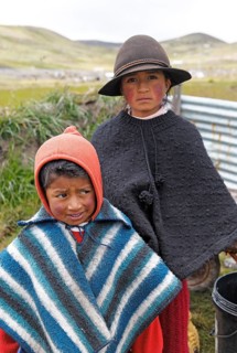 Boy and girl in traditional costume