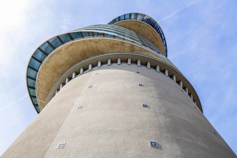 Exzenterhaus office building on a listed bunker