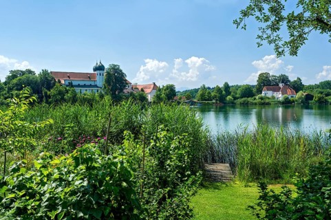 Benedictine monastery Seeon monastery with church of St. Lambert and Walburgiskapelle chapel