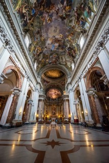 Baroque illusionistical ceiling fresco