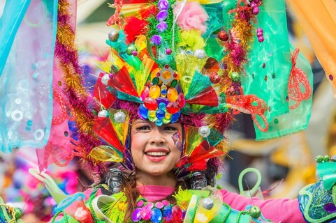 Elaborate costume at the Jember Fashion Festival