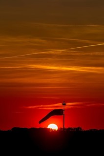 Windsock in the sunset at Muritz Airpark