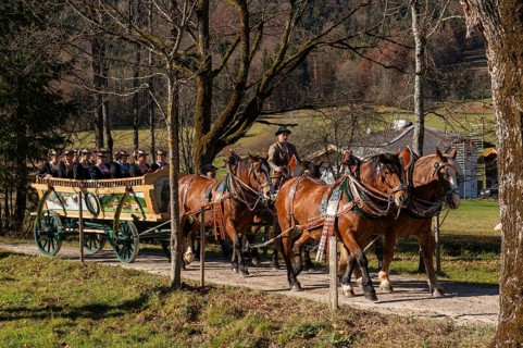 Carriage at Leonhardi ride in Kreuth