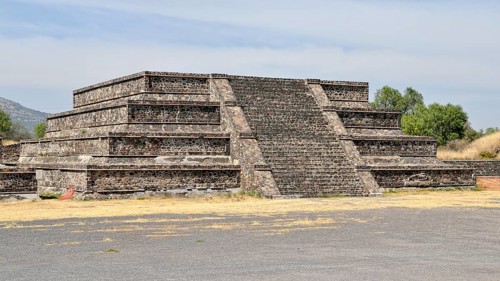 Step pyramid at the Plaza de la Luna